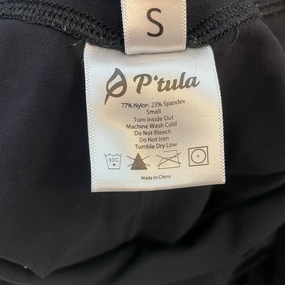P'tula Jogger Leggings Womens Small Black High Rise Pocket Athleisure Gym - Picture 4 of 9